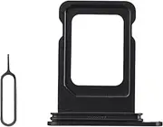 for iPhone 15 15 Plus Single SIM Card Tray Replacement Single Version SIM Card Slot Holder Replace for iPhone 15 15 Plus with Open Eject Pin Model: A3090 A2846 A3094 A2847 (Black)