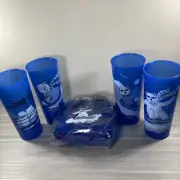 Tupperware Polar Bear Sandwich Keeper & 4 16 oz Tumblers New!