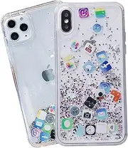for Apple iPhone 13 & 14 Case Clear icons Shockproof Cover