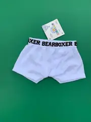 Build a Bear Full Size Teddy Bear Clothing - White Bear Boxers Underwear - NEW