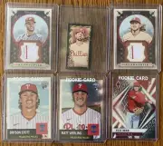 2023 Philadelphia Phillies Allen Ginter Topps Rookie RC GU Relic Lot Bohm Stott