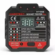 HT106B Advanced Electric Socket Tester GFCI Test Mains Fault Checker US UK EU