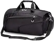 Kuston Sports Gym Bag with Shoes Compartment &Wet Pocket Gym Duffel Bag Overnight Bag for Men and Women