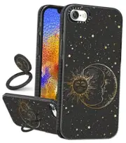 for iPhone 6/6S/7/8/SE(2020/2022) Case, Sun Moon Stars Black Sun and Moon
