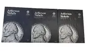 Set Of 3- Whitman Jefferson Nickels #1-3 1938-1996