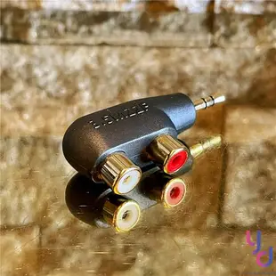 現貨可分期 美國線聖 Audio Quest Hard Mini RCA 母 - 3.5 公 轉接頭 喇叭 音響 DAC