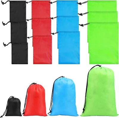 iMucci 12/24Pcs Drawstring Bag Waterproof sack Nylon ditty Multicolor 12