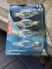 20 Feit 40W Flame Tip Candelabra Base Bulbs