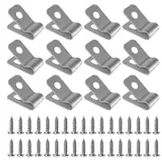 100 Pcs Fence Wire Clamps With Screws Stainless Steel Rust-resistant Clips For 12-16 Gauge Garden Yard Supplies A