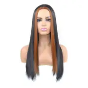 Women Medium Straight Haircut Wig - Bleached & Dyed