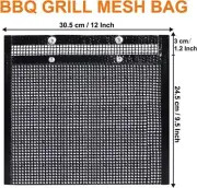 Mesh Grill Bags Reusable Non-Stick BBQ Barbecue Bags Charcoal Gas Smokers BBQ