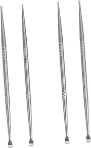 Minkissy 2sets Ear Reflex Massage Detection Pens Point Pens Therapy Made of High-grade Stainless Steel 2pcs*2