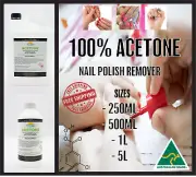 ACETONE 100% PURE,NAIL POLISH REMOVER, PAINT/GEL, SNS REMOVER, AUS STOCK