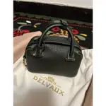 「已售出」全新 DELVAUX COOL BOX NANO 深綠色 接近黑色 小包 斜揹包 台灣購證