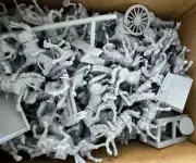 8oz Approx Failed/Damaged Napoleonic 28mm 1/56 Prints, Spares, Casualties etc