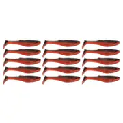 3x 5PK 4In Rapala Crush City Heavy Hitter Plastic Paddle Tail Lures - Red Dog