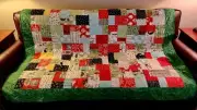 Homemade Quilt 61" x 70" CHRISTMAS EVE Double Sliced Layer Cake pattern