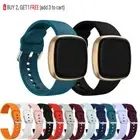 For Fitbit Versa 3 / Sense Watch Band Soft Silicone Wrist Strap Classic Buckle