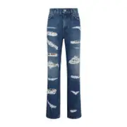 [Dolce & Gabbana] Dolce & Gabbana-Blue Cotton Jeans-Donna 40 IT