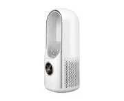 Portable Leafless Electric Fan Air Cooler 6 Speed Silent Timer Air Conditioner Cooling Fan Humidifier Desktop Conditioning Fans-white