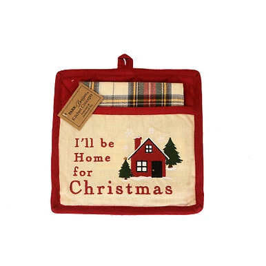 I'll Be Home Christmas Pocket Potholder Set