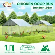 Chicken Coop Run Walk In Chook Pen Cage Shelter Pet Dog Enclosure Rabbit Hutch