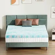 Antonia Mattress Toppers Memory Foam Twin Size, 2 Inch Thick Bed Topper Pad Cooling Gel Infused Soft Comfy Padding Breathable for Sleeper Sofa Couch RV Camper, CertiPUR-US Certified, Blue
