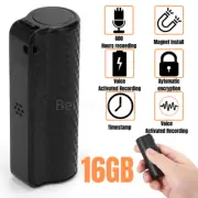 Mini Digital Voice Activated Recorder Magnetic Spy Audio Sound Dictaphone 16GB