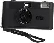 Vaguelly 1Pc Film Camera with Built in Flash Reusable Design Retro No Battery Required for Friends and Family