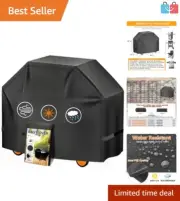 44-Inch Heavy-Duty Waterproof Grill Cover for 2 Burner BBQs - Fits Weber & More