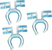 TOYANDONA Sets Football Fan Headpiece Inflatable Party Headband Flag-design Headdress for Fans Soccer Themed Pcs