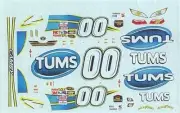 Winscals #00 Tums 2010-David Reutiman Nascar decal