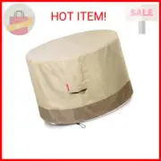SheeChung Round Gas Fire Pit/Table Cover-Heavy Duty 600D Polyester with PVC Coat