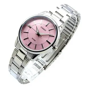【無限精品 REMIX】CASIO 卡西歐 不鏽鋼錶帶 女錶 防水50米 (粉紅面) LTP-1303D-4A