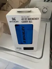 Stanley Azure Blue Black THE ALL DAY 40 OZ QUENCHER CARRY New in Box & Sealed