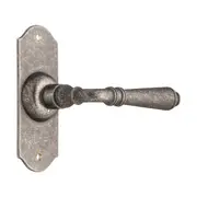 6359 Door Lever Reims Latch Pair Rumbled Nickel H110xW40xP70mm