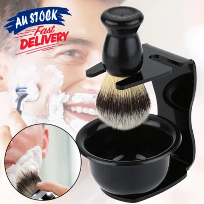 Men Shaving Brush Mug Cup Stand Shave Bowl Tool Set Holder Rack Safety Razor
