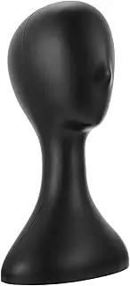 PLAFOPE Multi-purpose Mannequin Head Stand 40cm Black Abstract Design for Hat Scarf Wig Glasses Display Storage