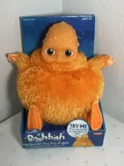 NEW BOOBAH Talking Plush ZING ZING ZINGBAH Silly Sounds 9in sitting 2004 Orange