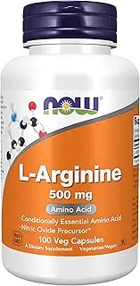 NOW L-Arginine 500 mg, 100 Capsules