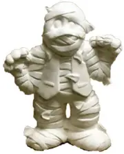 Mummy 15" with Cut out and Clip light Ceramic Bisque, Ready To Paint