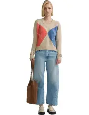 [Oxford] Chelsea Argyle Knit Jumper in Sand