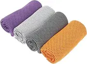 Cooling Towels 4 Pack Yoga Ice Towels Portable Cooling Towels Breathable Ice Sweat Towels for Exercise
