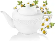 Wilmax WL-880110/1C Porcelain Teapot, White, 900 ml Capacity