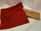 New In Box D'MOKSHA Homes Red Table Runner Linen
