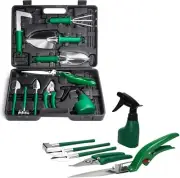 10-Piece Stainless Steel Garden Tool Set with Trowel, Rake, Weeder, Pruner10-Pie