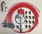 CHEVY 396-454 RED FEMALE Small Cap HEI Distributor +45K Coil +UNIVERSAL WIRES 45