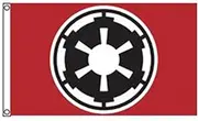 Stormflag Galactic Empire Flags 3x5ft Star wars 90cmx150cm Polyester 90g with two eyelets with double stitches