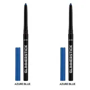 NEW Avon Glimmerstick Retractable Eyeliner - AZURE BLUE 0.28 g / SET OF 2