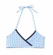 VINEYARD VINES NWT Girl's Gingham Bikini Top, Sizes XS & S, Cornflower Blue